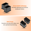 FLOOQ - Stoelpootdoppen - Rechthoekig - Zwart - FICI