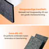 FLOOQ Anti Kras Zelfklevend Meubelvilt Donkergrijs - 24 x 12 cm - 3mm dik