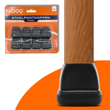 FLOOQ – Premium-Vierkant-Stuhlbeinkappen – Franz – 12 Sets – 1 Karton