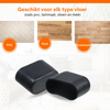 FLOOQ - Stoelpootdoppen - Ovaal - Zwart - FOSS