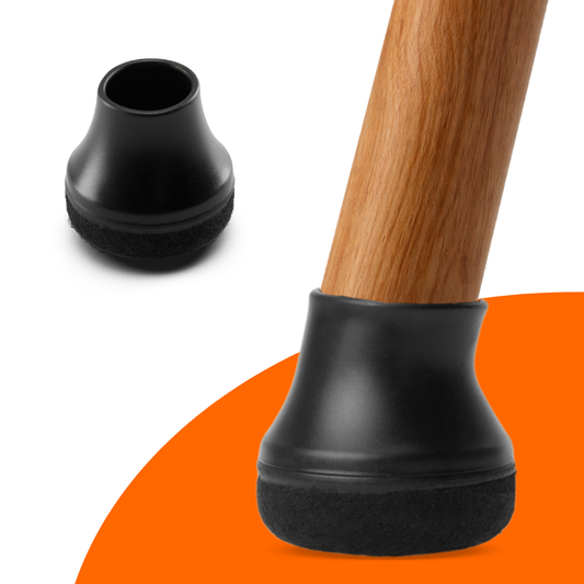 FLOOQ - Stoelpootdoppen Pro Schuin - Rond - Zwart - Fermin