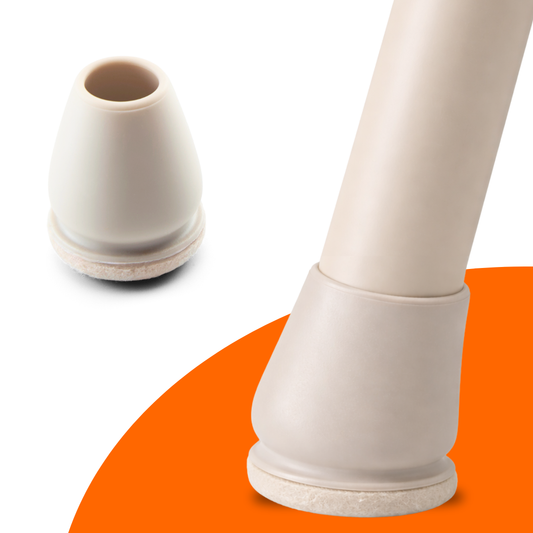 FLOOQ - Stoelpootdoppen Pro - Rond - Beige - Floor