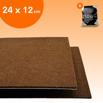 FLOOQ Anti Kras Zelfklevend Meubelvilt Bruin - 24 x 12 cm - 3mm dik